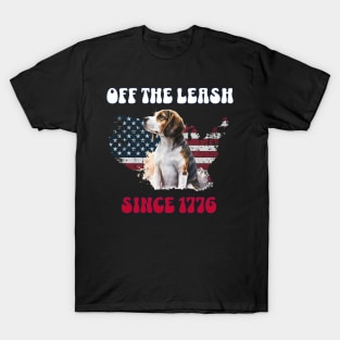 4th of July Independence Day Funny Design for Dog Lovers T-Shirt